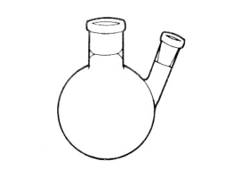 Balão para destilação com 2 bocas em ângulo