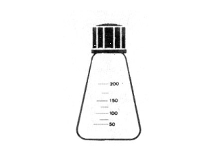 Erlenmeyer graduado com tampa rosqueável