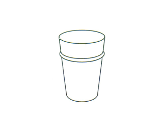 Caneca para Banho-maria em aço inox, cônica