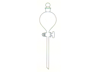 Funil de separação, tipo bola, torneira de PTFE