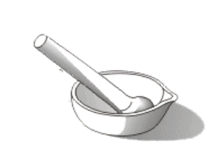 Gral com pistilo em porcelana