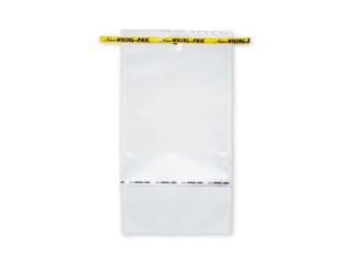 Saco estéril Nasco com tarja de identificação. Com cantos arredondados. Com uma camada interna de filtro - 1538ml - B01239WA