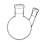 Balão para destilação com 2 bocas em ângulo