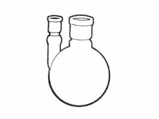 Balão para destilação com 2 bocas paralelas