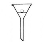 Funil de vidro com placa porosa