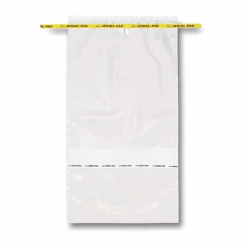 Saco estéril Nasco com tarja de identificação. Com cantos arredondados. Com uma camada interna de filtro - 1538ml - B01239WA