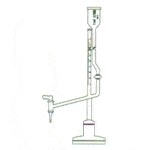 Bureta micro “Bang”, faixa azul, “classe A”, com torneiras de vidro ou PTFE