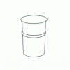 Caneca para Banho-maria em aço inox, cilíndrica