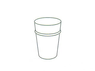 Caneca para Banho-maria em aço inox, cônica