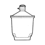 Dessecador com luva na tampa