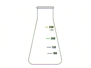 Erlenmeyer graduado boca larga