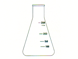 Erlenmeyer graduado boca estreita