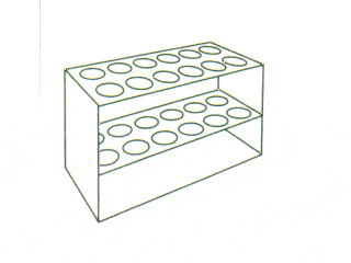 Estante para tubos de ensaio em inox