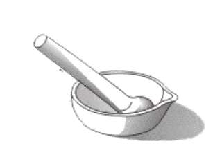 Gral com pistilo em porcelana
