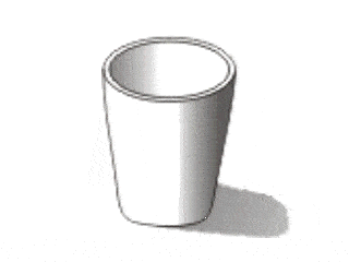 Copo de precipitação em porcelana