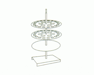 Estante giratória para pipetas
