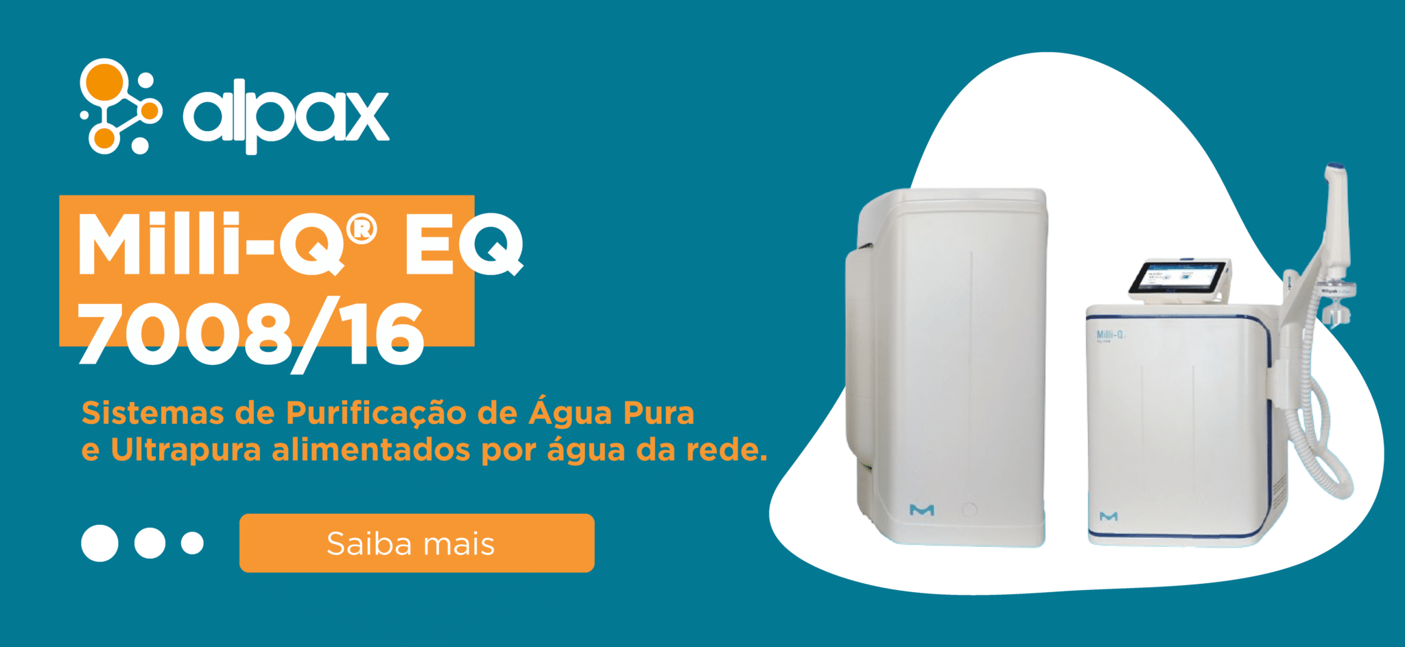 Milli-Q® EQ 7008/16 Sistema de Purificação de Água Pura e Ultrapura