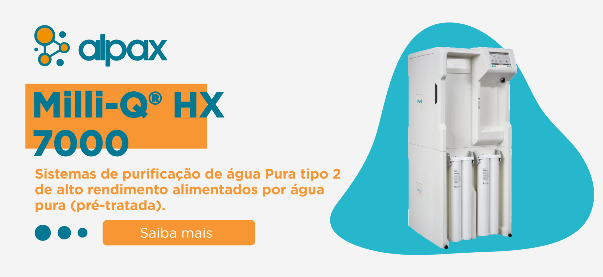 Milli-Q® HX 7000 Sistemas de purificação de água Pura tipo 2 de alto rendimento